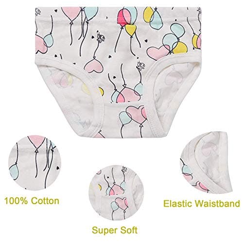 JackLoveBriefs Girls Soft Cotton Underwear with 9 Packs Baby Panties Assorted Briefs(5-6T) Yellow — view 4