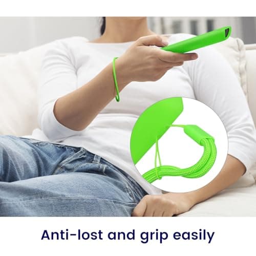 2 Pcs Glowing Remote Cover for Amazon Fire TV Stick 4K Select, 4K Plus, HD, 3rd Gen. Remote Controller, Silicone Protective Case with Lanyard, Glowing Green + Red — view 3