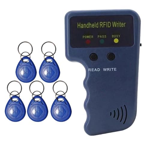 125KHz Proximity ID Duplicator Handheld RFID Reader Writer Set, Portable Key Copy Machine with 5 Writable Key Fobs, Not Include Battery, Cloning Tool — view 3