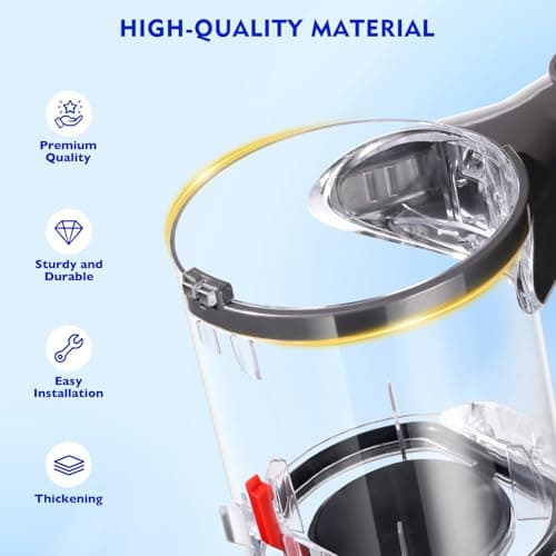 V6 Dust Bin Compatible with Dyson V6 DC58 DC59 DC62 DC74 Vacuum Cleaner Canister, V6 Dust Bin Canister Replacement Part No.965660-01 Type A interface — view 4