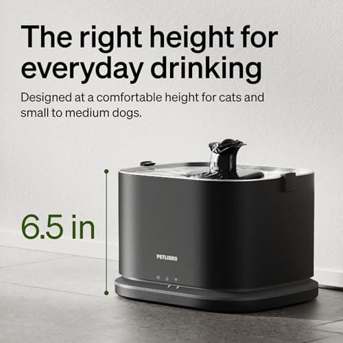 PETLIBRO Upgrade Cat Water Fountain Stainless Steel Tray, Dockstream 2 Cat Fountain Indoor, 3L/101oz Auto Cat Fountains for Drinking, App Monitoring Pet Water Fountain Dog, 5G WiFi Cat Water Dispenser — view 8
