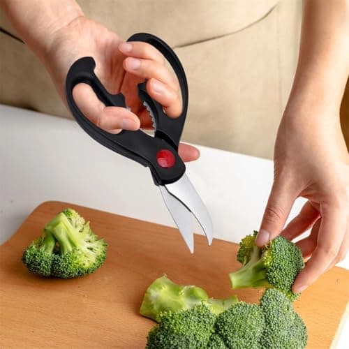 Kitchen Shears Set - QtoiKce Kitchen Scissors 3 Pack All Purpose Poultry Shears,Stainless Steel Sharp Utility Cooking Scissors for Home — view 3