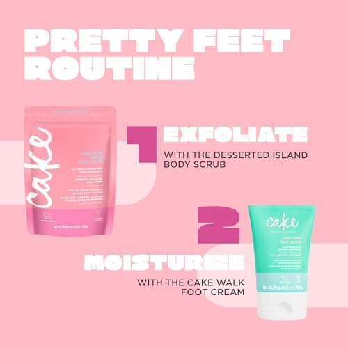 Cake Beauty Nourishing Foot Cream, The Cake Walk - Nourishes, Conditions & Soothes Dry Heels and Feet - Rich & Reviving Triplemint Scent - Cocoa Butter, Almond & Avocado Oil -3.4 Fl Oz — view 6