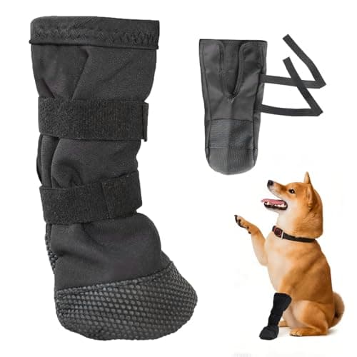Dog Paw Wound Recovery Boot, Breathable Dog Bootie for Injured Paw, Anti-Slip Dog Shoe with Self-Adhesive Strap, Protector for Outdoor Walking & Keep Dogs from Licking Wounds (L)