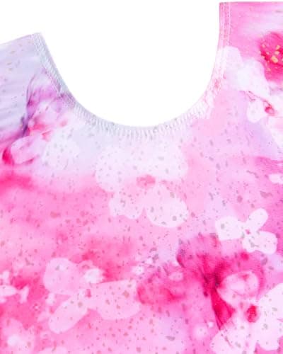 JiAmy Gymnastics Leotard for Girls, Sleeveless Gymnastics Outfit with Shorts Set, Sparkly Dance Outfits Athletic Bodysuit Outfit for Kids 6-7 Years — view 5