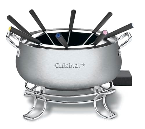 Cuisinart Electric Fondue Set, Nonstick Interior, 3-Quart Pot & 8 Forks