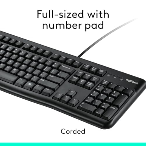 Logitech MK120 Full Size Wired Keyboard and Mouse Combo - Black — view 3