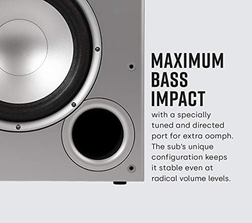 Polk Audio PSW10 10" Powered Subwoofer Home Audio – Power Port Tech, Up to 100 Watts, Big Bass in Compact Design, Easy Setup with Home Theater, Timbre-Matched with Monitor & T-Series Polk Speakers — view 2