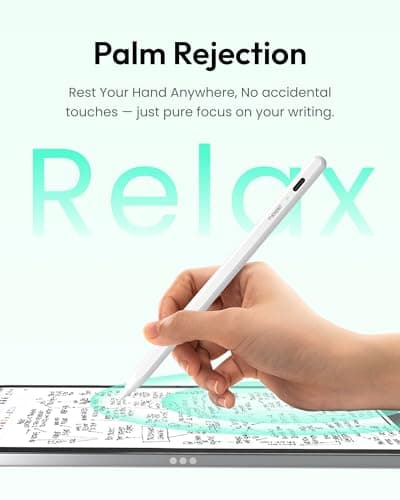 Metapen Pencil Air8 for Apple iPad 2018-2026, 10 Min Faster Charge, Palm Rejection Stylus Pen for iPad a16/11/10/9/8/7/6th Gen, Pro 12.9/11/13-inch M4, Air 3/4/5/M2/M3/M4, Mini 5/6th — view 6