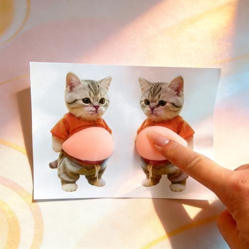 3D Cute Animal Belly Pads, Two of Each Kind, for Door Stoppers and Wall Protection, Silent Shock-Absorbing Pads, Suitable for Doorknobs, Refrigerators, Cabinets, Phones, and Car/Home Decoration — view 2