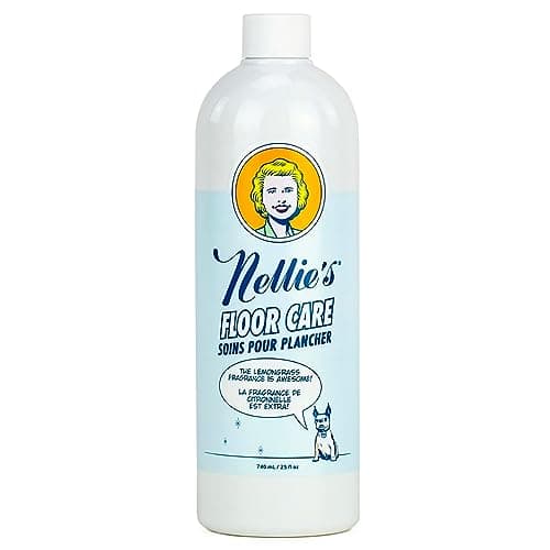 Nellie's Floor Care - Plant-Based Cleaner for Hardwood, Tile, Ceramic, and More - Removes Household Dirt and Odors - Refreshing Lemongrass Scent (25 fl oz) - Made in Canada
