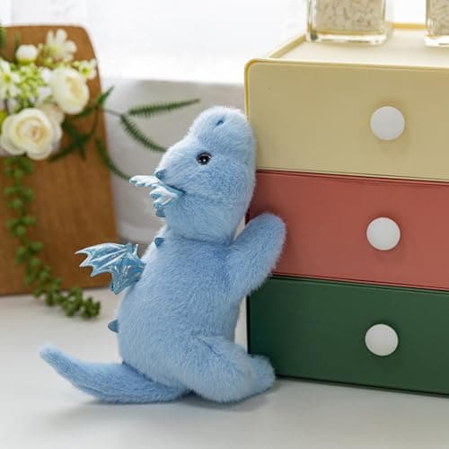 PEACH CAT Dragon Plush Cute Dragon Stuffed Animal Small Plushies Toys Gifts for Kids Blue — view 2