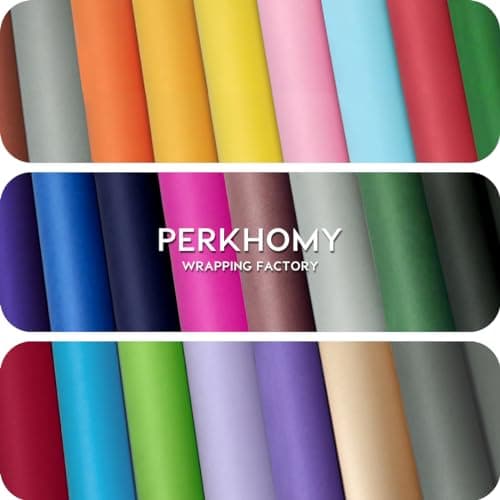 PerkHomy 24" x 2,400" (200') Black Kraft Paper Roll for Craft Bulletin Board Paper Art Table Covering Crafting Gift Wrapping Bouquet Packing Parcel 80GSM 55LB (Black, 24" x 200') — view 5