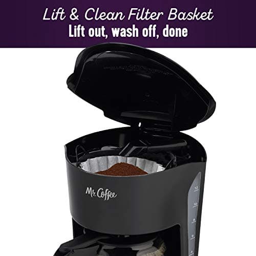 Mr. Coffee Black Coffee Maker, 12 Cups, with Auto Pause and Glass Carafe, Perfect for Home and Office Use — view 3