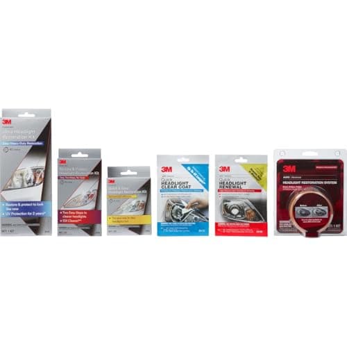 3M Ultra Headlight Restoration Kit, Contains Masking Tape, Light Sanding Discs, Wax Protectant and More, Use on Plastic Lenses Headlights, Taillights and More, Easy Heavy-Duty Restoration (39195) — view 4
