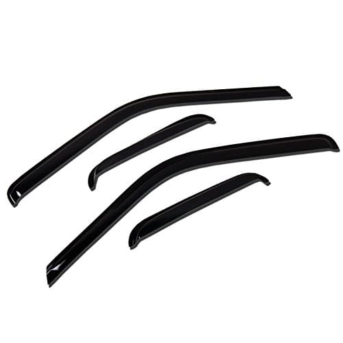 Tuningpros WV-778B Outside Mount Window Visor Deflector Rain Guard Dark Smoke 4-pc Set, Compatible with 2016-2018 Acura ILX