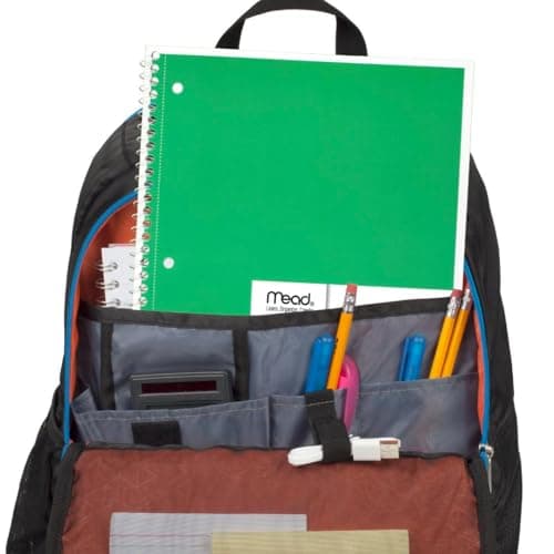 Mead Spiral Notebook, 6 Pack, 1 Subject, Wide Ruled Paper, 7-1/2" x 10-1/2", 70 Sheets per Notebook, Colors Will Vary (930201-ECM25) — view 4