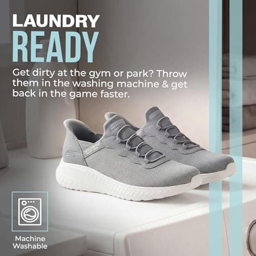 Skechers Men's Hands Free Slip-ins Skechers Bobs Squad Chaos - Daily Hype, Grey, 11 — view 5