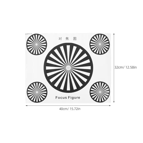 TOVINANNA CCTV Lens Calibration Card for Security Cameras with Black Self-Adhesive Paper, Precise Focus