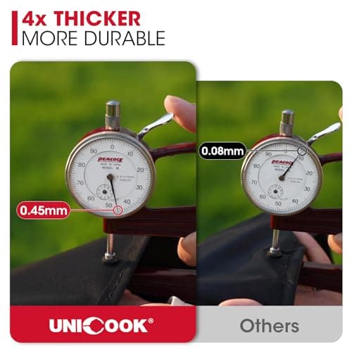 UNICOOK BBQ Cover 55 Inch, Heavy Duty Waterproof Housse BBQ, Special Fade and UV Resistant Outdoor Barbecue Grill Cover, Barbecue Accessories Compatible for Weber Char-Broil Brinkmann and More — view 5