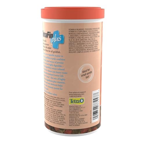 TetraFin Plus Goldfish Flakes Balanced Diet With Algae To Promote Health, 7.06 oz — view 2