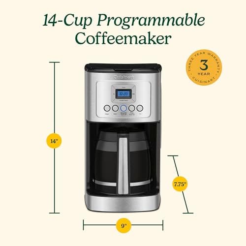 Cuisinart Coffee Maker, Programmable, Stainless Steel, 14-Cup Glass Carafe — view 5