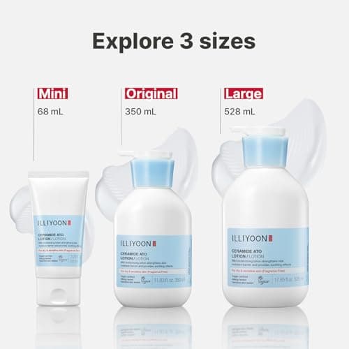 Illiyoon Ceramide Ato Lotion | Lightweight Moisturizer for Dry & Sensitive Skin, Barrier Repair for Face and Body, Mild for Babies, Vegan Certified, Korean Skincare, 2.29 fl.oz. — view 8