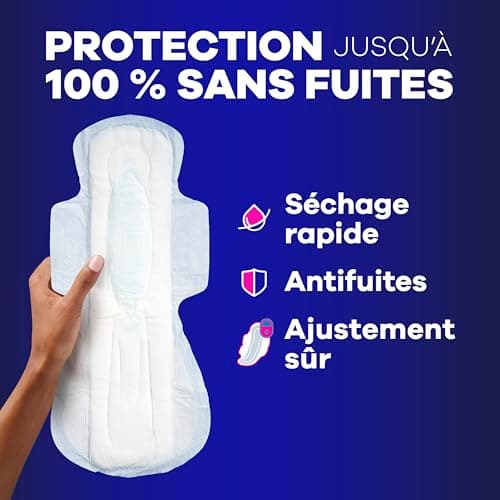 Always Maxi Pads for Women, Extra Heavy Overnight Pad with Wings, Size 5, Unscented, 36 Count — view 9