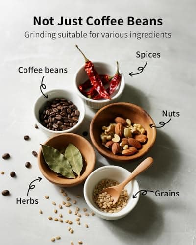 SHARDOR Electric Coffee Grinder, 70g Large Capacity Spice Grinder with Visual Timing Knob for Precise Grind, Quiet Coffee Bean Grinder for Espresso, French Press, Herbs and Grains, Black — view 2