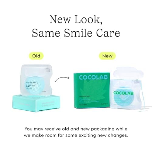 Cocofloss Expanding Woven Dental Floss by Cocolab, Waxed Tooth Floss for Daily Oral Care, Coconut Oil Infused, Vegan, for Adults and Kids, Mint Scent, 1 Pack — view 7