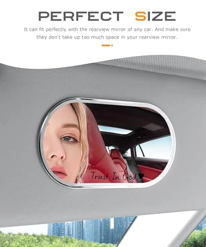 SCUARI 4PCS Car Stickers,Cars Decals,Car Accessories Trust in God Rearview Mirror Sticker,Auto Stickers and Decals,Auto Decals for Women,Trust in God Mirror Decoration,Fits Most Vehicles (Black) — view 3