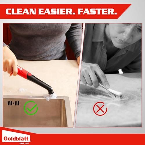 Goldblatt 18-Piece Cordless Electric Spin Scrubber Kit, Handheld Power Brush for Bathroom, Kitchen, Shower, Tile, Grout and Household Surfaces — view 5