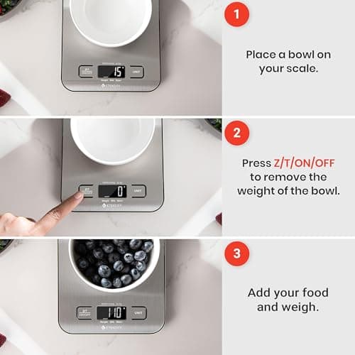 Etekcity Food Kitchen Scale, Digital Grams and Ounces, 11lb — view 5
