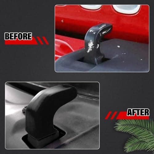 2PCS Bumper Tow Hook Covers Compatible with Wrangler JK JL & Jeep Gladiator JT 2007-2023 Exterior Accessories(Black) — view 2
