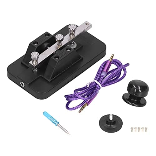 YUEHISY Morse Code Telegraph Key CW Key with Buzzer, Basic But Perfect Workmanship, Voice Prompts, Black, for Beginners Use or Practice, CW Transceivers Connection — view 5