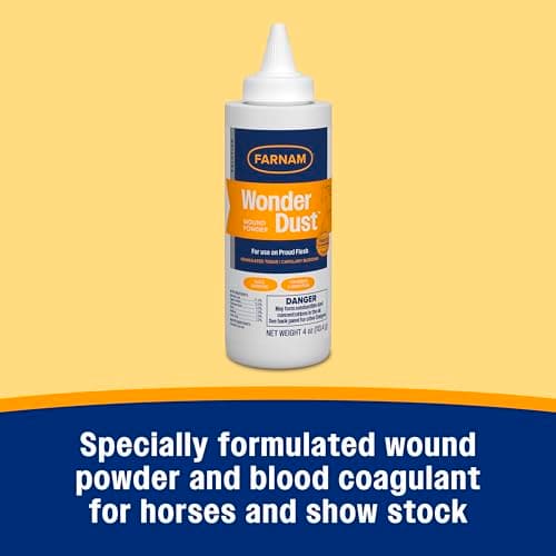 Farnam Wonder Dust Wound Powder, Blood Coagulant for Horses and Show Stock, for Use on Proud Flesh, Granulated Tissue, 4 Ounces — view 2