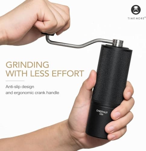 TIMEMORE Chestnut C2S Manual Coffee Grinder Capacity 25g with CNC Stainless Steel Conical Burr, Internal Adjustable Setting, Double Bearing Positioning, French Press Coffee for Hand Grinder — view 4