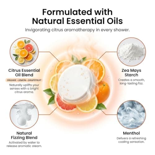 Body Restore Shower Steamers Aromatherapy 6 Pack – Fathers Day Gift for Dad, Birthday Gifts for Men, Relaxation Stress Relief Self Care – Premium Citrus Essential Oil Tablets — view 2