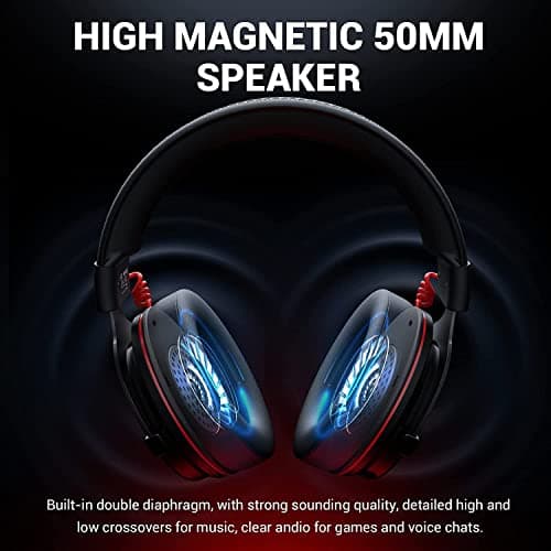 EKSA E900 Pro USB Gaming Headset for PC - Computer Headset with Detachable Noise Cancelling Mic, 7.1 Surround Sound, 50MM Driver - Headphones with Microphone for PS4/PS5, Xbox One, Laptop, Office — view 3