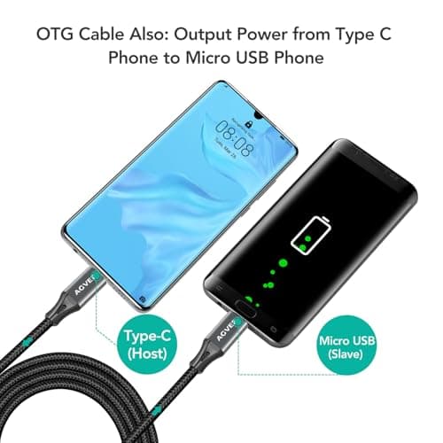 AGVEE 10ft USB-C to Micro USB Cable — view 2