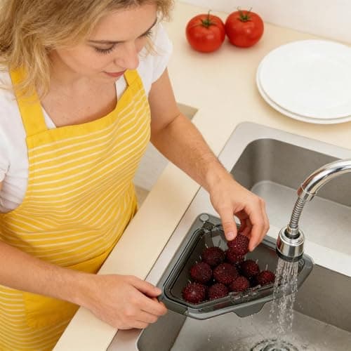 Magnetic Sink Strainer Basket, Triangle Sink Drainer Basket for Food Strainer or Storage Rack — view 4