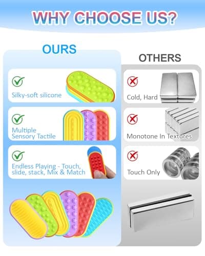 Magnetic Fidget Sliders for Adults - Silicone Stress Relief Desk Toy — view 3