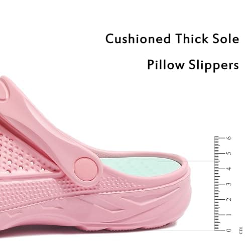 INMINPIN Women and Men Orthopedic Clogs Arch Support Garden Shoes Sandals Slippers with Plantar Fasciitis Feet Insoles,Sweet Pink,6-7 Women/4.5-5.5 Men — view 3