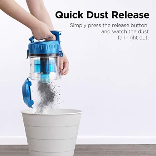 Eureka WhirlWind Bagless Canister 2.5L Vacuum Cleaner, Lightweight Vac for Carpets and Hard Floors, NEN110A, Blue — view 5