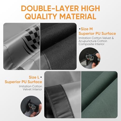 Tiansiao Fender Covers for Mechanics,3 Pcs Microfiber Leather Fender Protector Mats with Stronger Magnets & Hooks for Mechanics Sedans,Trucks and SUVs Gray M — view 3