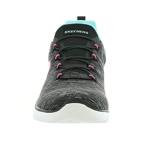 Skechers Women's Summits - Quick Getaway Shoe, Black/Light Blue/Pink, 9 M US — view 6