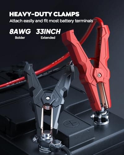 8000A Car Battery Jump Starter, Battery Jumper Starter Portable (All Gas/12L Diesel), 27000mAh 65W Charging Jump Box, Portable Car Jump Starter with 160W DC, 600LM Light, Extended Jumper Cables — view 5
