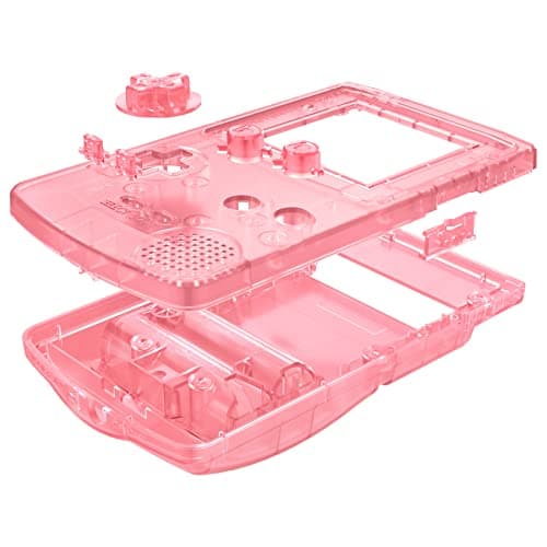 IPS Ready Upgraded eXtremeRate Cherry Pink Replacement Shell Full Housing Cover & Black Screen Lens for Gameboy Color – Fit for GBC OSD IPS & Regular IPS & Standard LCD – Console & IPS Screen Without — view 3