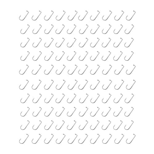 100pcs 9147 Jig 90-Degree Barbed Fishing Hooks Aberdeen Short Shank Fishing Hooks Black