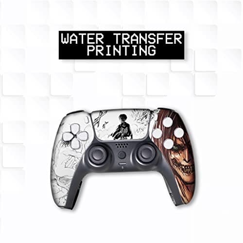 Attackk On Titan Custom PS-5 Controller Wireless compatible with Play-Station 5 Console by BCB Controllers | Proudly Customized in USA with Permanent HYDRO-DIP Printing (NOT JUST A SKIN) — view 2
